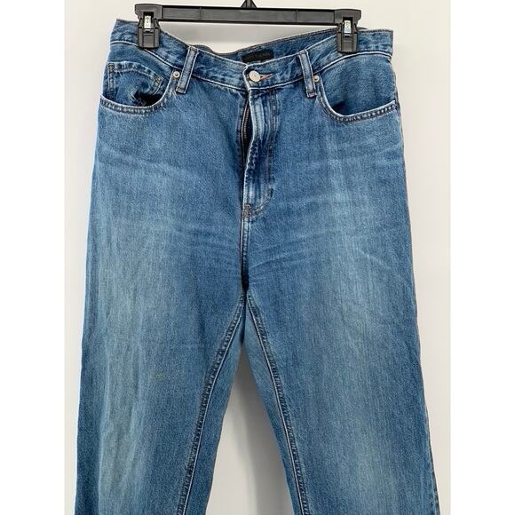 UNIQLO Women's Blue Denim Straight-Leg High-Rise Five-Pocket Jeans SZ 29 - Picture 5 of 10